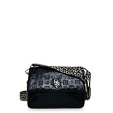 Γυναικεία τσάντα χιαστί flap Glossy Μαύρο