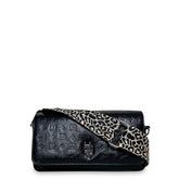 Γυναικεία τσάντα χιαστί baguette Glossy Μαύρο