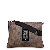 Γυναικεία τσάντα χειρός pouch Coffee Καφέ