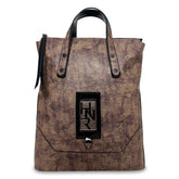 Γυναικεία τσάντα πλάτης maxi Coffee Καφέ