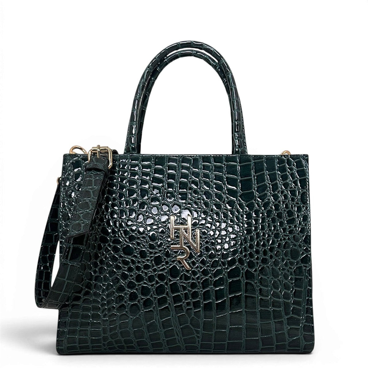 Γυναικεία Τσάντα Ώμου tote strict Croco Glos Πράσινο Hunter