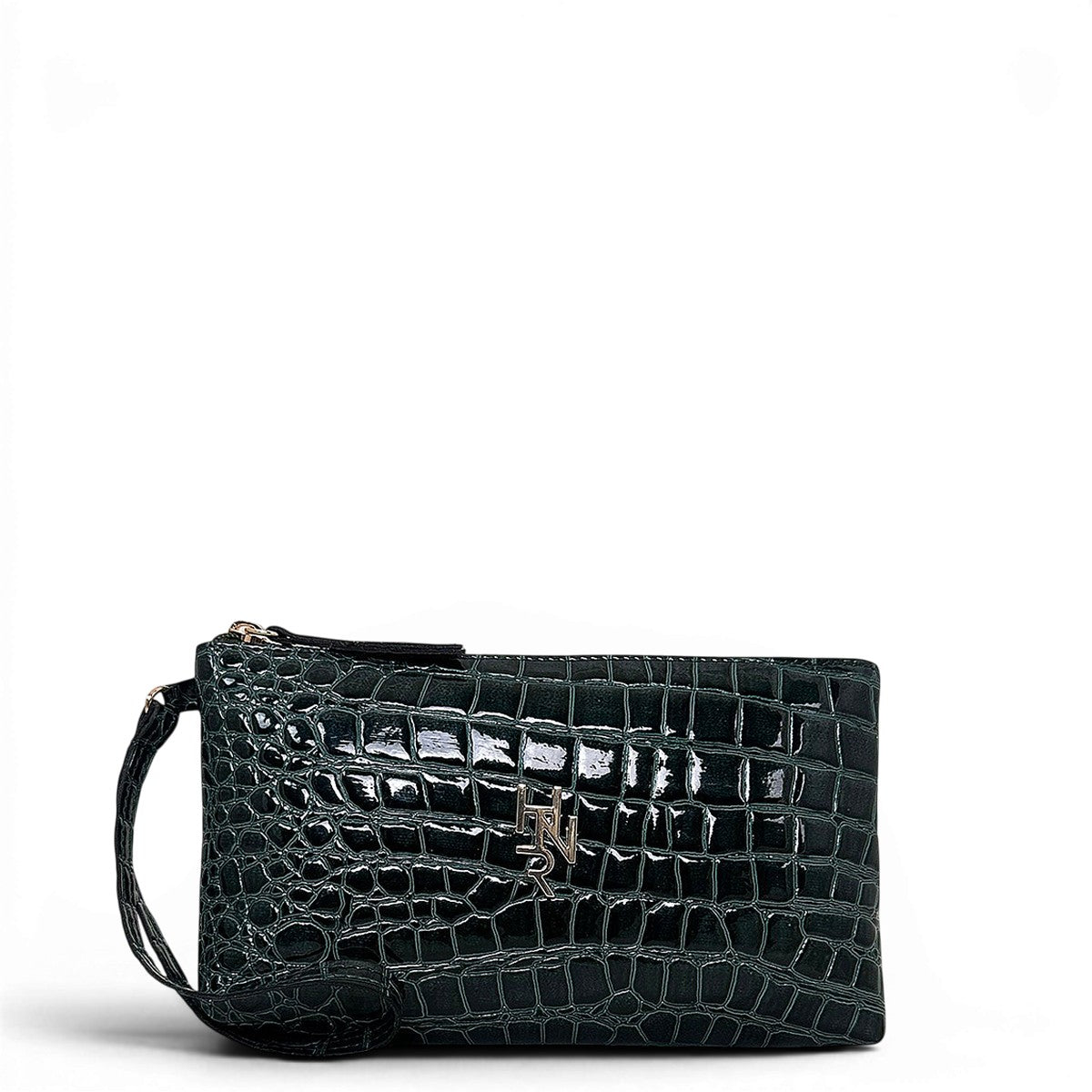 Γυναικεία Τσάντα Χειρός mini Croco Glos Πράσινο Hunter