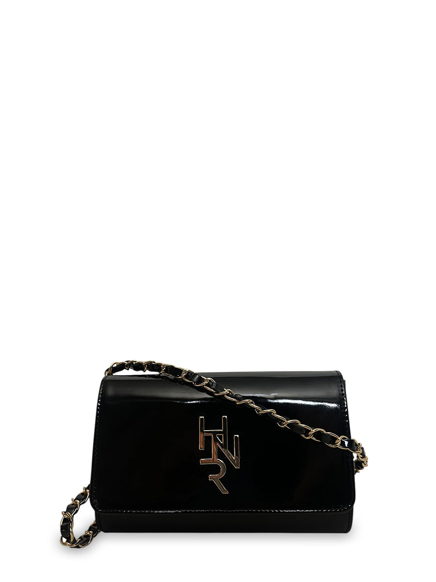 Γυναικεία τσάντα clutch Festive Μαύρο Λουστρίνι