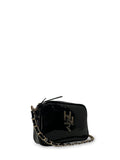 Γυναικεία τσάντα mini oval Festive Μαύρο Λουστρίνι
