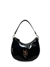 Γυναικεία τσάντα mini hobo Festive Μαύρο Λουστρίνι