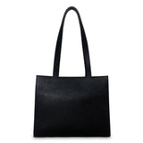 Γυναικεία τσάντα ώμου δερμάτινη Grain Μαύρο