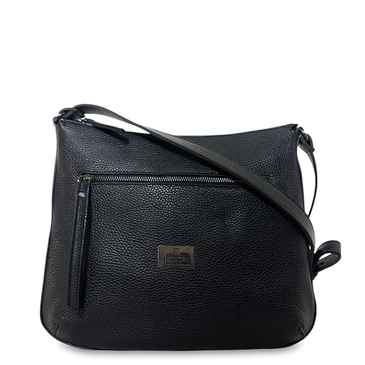 Γυναικεία τσάντα χιαστί δερμάτινη Grain Μαύρο