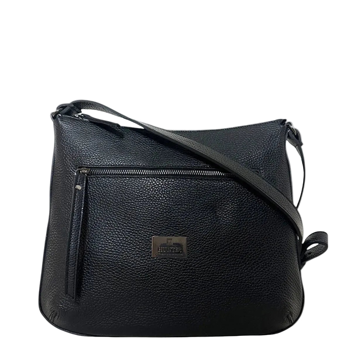 Γυναικεία τσάντα χιαστί δερμάτινη Grain Μαύρο