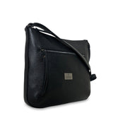 Γυναικεία τσάντα χιαστί δερμάτινη Grain Μαύρο