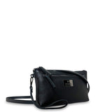 Γυναικεία τσάντα χειρός - χιαστί δερμάτινη Grain Μαύρο