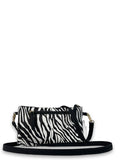 Γυναικεία τσάντα χειρός-χιαστί mini Jungle Ζέβρα Λευκό