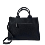 Δερμάτινη γυναικεία τσάντα shopper Μαύρο