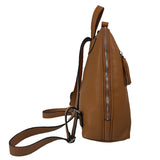 Δερμάτινη γυναικεία τσάντα πλάτης οβάλ Ταμπά