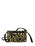 Γυναικεία τσάντα χειρός-χιαστί Leopard Κίτρινο