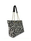 Γυναικεία τσάντα ώμου Leopard Λευκό