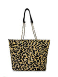 Γυναικεία τσάντα ώμου Leopard Κίτρινο