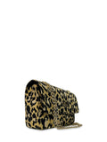 Γυναικεία τσάντα ώμου flap Leopard Κίτρινο
