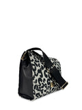 Γυναικεία τσάντα χιαστί boxy Leopard Λευκό