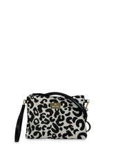 Γυναικεία τσάντα χειρός-χιαστί thin Leopard Λευκό