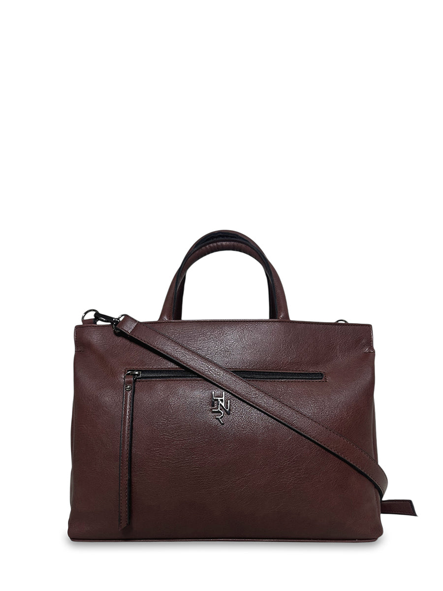 Γυναικεία τσάντα ώμου tote Oriana Καφέ