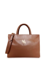 Γυναικεία τσάντα ώμου δερμάτινη top handle Plain Ταμπά