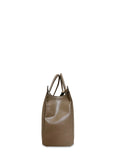 Γυναικεία τσάντα ώμου δερμάτινη top handle Plain Πούρο