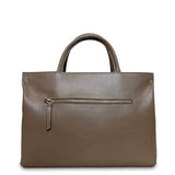 Γυναικεία τσάντα ώμου δερμάτινη top handle Plain Πούρο