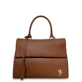 Γυναικεία τσάντα δερμάτινη top handle Plain Ταμπά