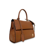 Γυναικεία τσάντα δερμάτινη top handle Plain Ταμπά