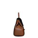 Γυναικεία τσάντα δερμάτινη top handle Plain Ταμπά