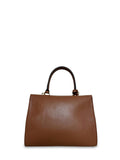 Γυναικεία τσάντα δερμάτινη top handle Plain Ταμπά