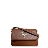 Γυναικεία τσάντα δερμάτινη flap Plain Ταμπά