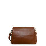 Γυναικεία τσάντα δερμάτινη flap Plain Ταμπά