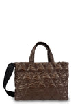 Γυναικεία τσάντα ώμου tote Quilted Rombus Καφέ