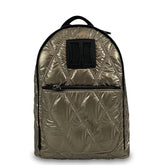 Γυναικεία τσάντα πλάτης Quilted Rombus Ατσαλί