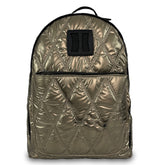 Γυναικεία τσάντα πλάτης μεγάλη Quilted Rombus Ατσαλί