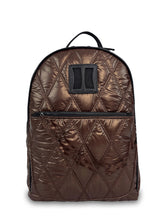 Γυναικεία τσάντα πλάτης μεγάλη Quilted Rombus Καφέ