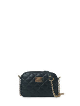 Γυναικεία τσάντα χιαστί mini oval Quilted Μαύρο