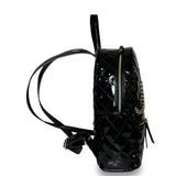 Γυναικεία τσάντα πλάτης maxi Quilted Μαύρο Λουστρίνι