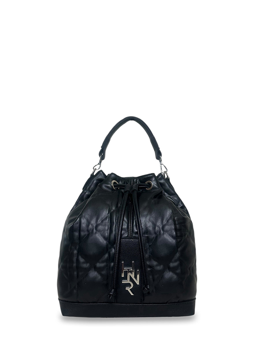 Γυναικεία τσάντα πλάτης bucket Rebecca Μαύρο
