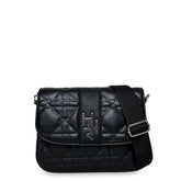 Γυναικεία τσάντα χιαστί flap Rebecca Μαύρο