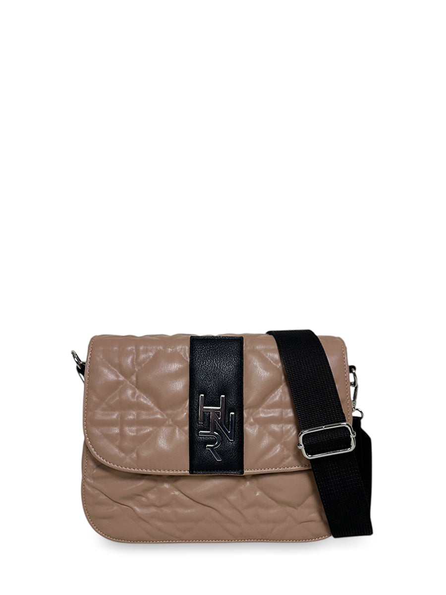 Γυναικεία τσάντα χιαστί flap Rebecca Κάραμελ