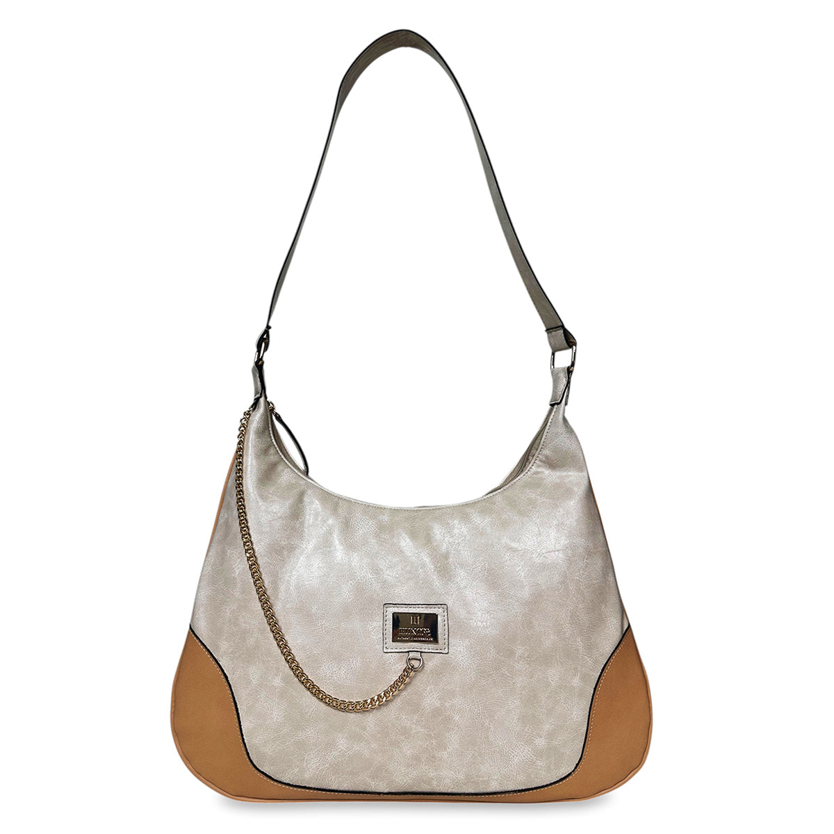 Γυναικεία τσάντα ώμου hobo thin Solea Μπεζ