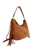 Γυναικεία τσάντα δερμάτινη hobo Suede Ταμπά