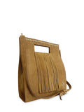 Γυναικεία τσάντα δερμάτινη tote Suede Πούρο