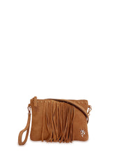 Γυναικεία τσάντα δερμάτινη χειρός-χιαστί Suede Ταμπά