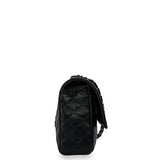 Δερμάτινη γυναικεία τσάντα Quilted Μαύρο