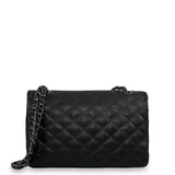 Δερμάτινη γυναικεία τσάντα Quilted Μαύρο