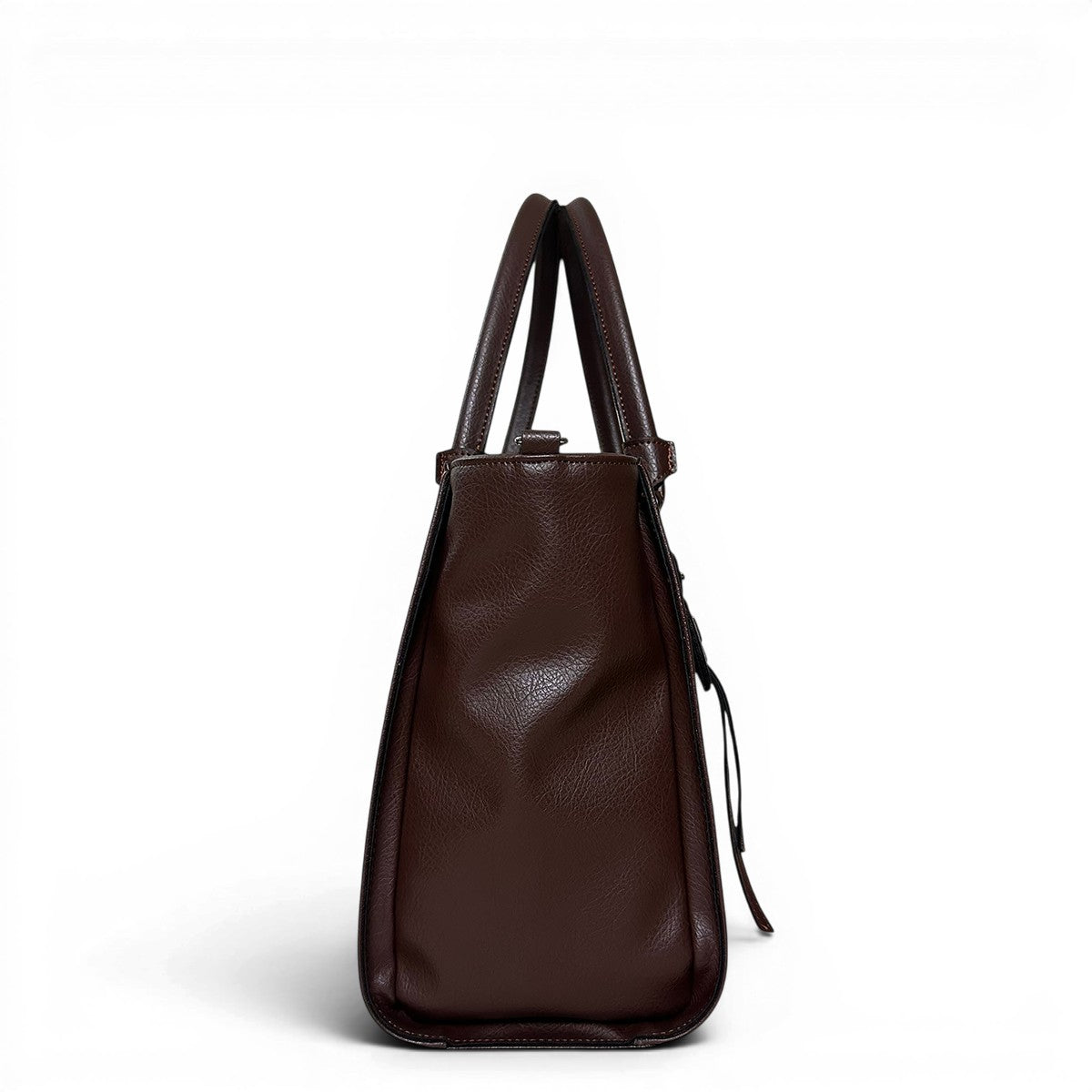 Τσάντα Ώμου tote Amaryllis καφέ Hunter, κλείσιμο με φερμουάρ