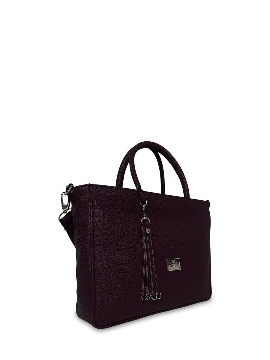 Γυναικεία τσάντα tote Anemone Μπορντώ